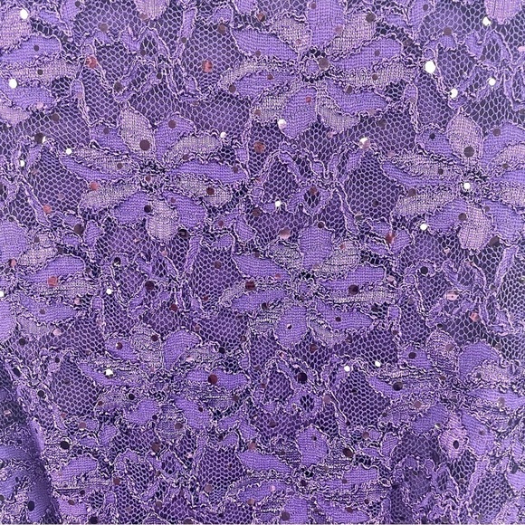 cb established 1962 Violet Sleeveless Sheath Cocktail Dress Sequin Lace Size 16 - Picture 9 of 14